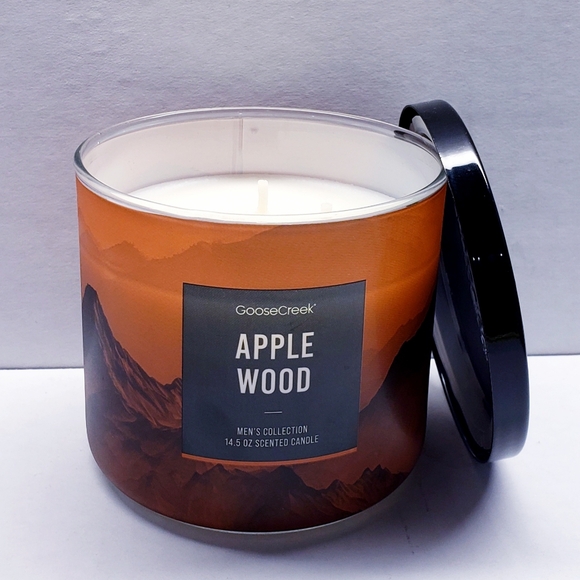 Goose Creek APPLEWOOD Large 3-Wick Scented Candle, 14.5 oz - Picture 2 of 5
